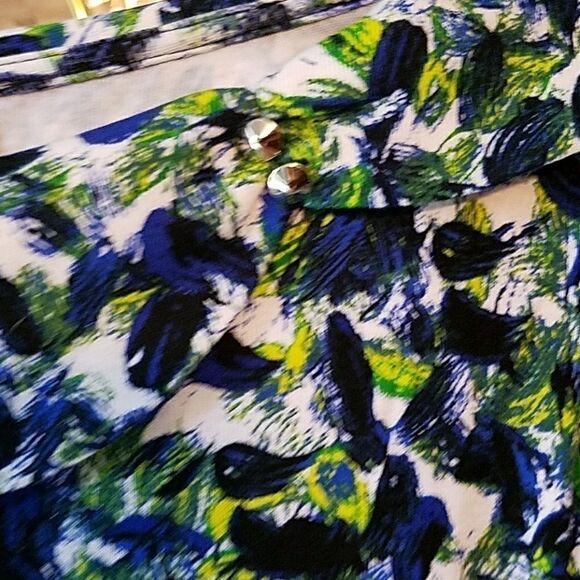 Rafaella green blue print dress Sz. S NWOT - Picture 4 of 5